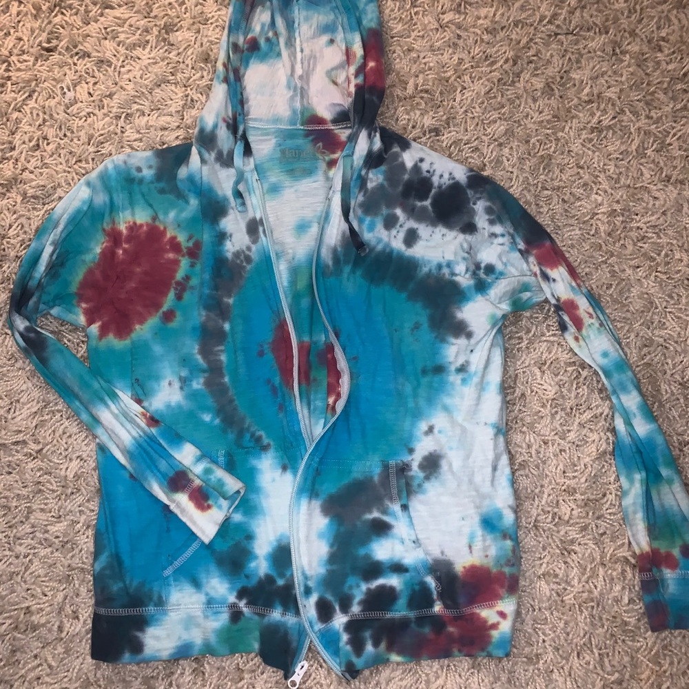 Tie dye zip up jacket
